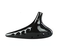 Ocarina12 Holes Black Pottery Porcelain Alto Soprano C F Musical Instruments handmade Dolomite Ceramics ACPolishing