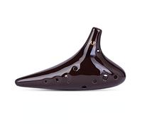 Ocarina12 Holes Black Pottery Porcelain Alto Soprano C F Musical Instruments handmade Dolomite Ceramics AFTerracotta