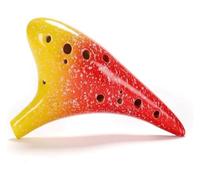 Ocarinas 12 Hole Ceramic Alto C with Lanyard Ceramic Ocarina for Adult Beginners Beginner Music Learning Ocarina Classic