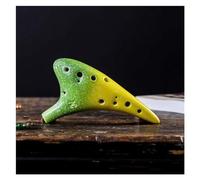 Ocarinas 12 Hole Ceramic Alto C with Lanyard Ceramic Ocarina for Adult Beginners Beginner Music Learning Ocarina Classic(G)