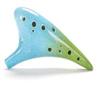 Ocarinas 12 Hole Ceramic Alto C with Lanyard Ceramic Ocarina for Adult Beginners Beginner Music Learning Ocarina Classic