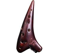 Ocarinas 12 Hole High Pitch C (SC) Natural Smoked Clay Ocarina, Retro Submarine Style Wind Instrument, Suitable for People with Small Hands, Gift Box+Cloth Bag+Lanyard