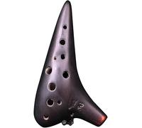 Ocarinas 12 Hole High Pitched G (SG) Smoked Clay Ocarina, Retro Creative Submarine Style Wind Instrument, Small and Easy to Carry, Lanyard+Teaching Materials