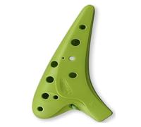 Ocarinas 12-Hole Mid-Tone C-Tune Ocarina Durable and Environmentally Friendly Plastic Ocarina for Students Beginners to Play Musical Instruments Folk(Green,Small)