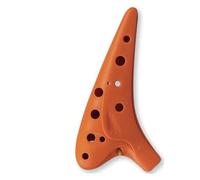Ocarinas 12-Hole Mid-Tone C-Tune Ocarina Durable and Environmentally Friendly Plastic Ocarina for Students Beginners to Play Musical Instruments Collects(Orange,Small)
