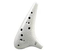 Ocarinas 12-Hole Ocarina Alto Ac Smoky Pastoral Style Ocarina is Suitable for Students and Adults for Beginners Classic(Blanc)