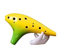Ocarinas 12-Hole Ocarina Alto C Key Traditional Folk Ocarina Musical Instrument Suitable for Beginner Adults to Play Ocarina Home Decoration(Yellow)