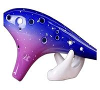 Ocarinas 12-Hole Ocarina Alto C Key Traditional Folk Ocarina Musical Instrument Suitable for Beginner Adults to Play Ocarina Home Decoration(Purple)