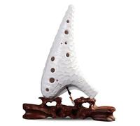 Ocarinas 12 Hole Ocarina Alto C Tune Sea Wave Ocarina for Beginners Adult Students Playing Musical Instrument Suitable for Any Level Collects(Blanc)