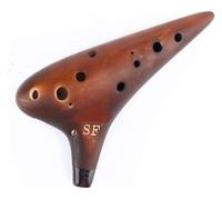Ocarinas 12-Hole Ocarina Brown Smoked Ocarina Beginner Entry Student Ocarina Playing Musical Instrument Creative Birthday Gift Classic