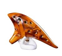 Ocarinas 12-Hole Ocarina Classical Alto C Bright Glazed Ceramic Ocarina Playing Musical Instrument Suitable for Adult Beginners Classic