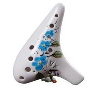 Ocarinas 12-Hole Ocarina Creative Fashion Small Blue Flower Mid-Tone C Tone Ocarina Beginner Adult Student Playing Musical Instrument Home Decoration