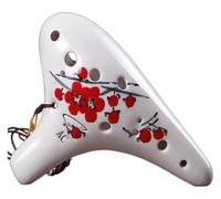 Ocarinas 12-Hole Ocarina Creative Fashion Small Blue Flower Mid-Tone C Tone Ocarina Beginner Adult Student Playing Musical Instrument Classic