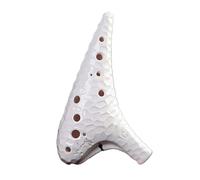 Ocarinas 12-Hole Ocarina Mid-Tone C Professional Ocarina Playing Musical Instrument Suitable for Beginner Students Classic(Blanc)