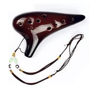 Ocarinas 12-Hole Ocarina Mid-Tone C Tone Bright Glaze Woodwind Flute Beginner Adult Student Ocarina Playing Musical Instrument Folk