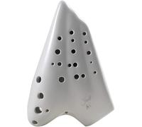 Ocarinas 3-Tube Alto C (AC) Professional Playing Clay Ocarina, Adult Performing Arts Submarine-Shaped Musical Instruments, White Glaze Technology