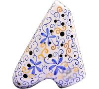 Ocarinas 3-Tube Alto C/G Hand-Painted Blue and White Clay Ocarina, Playing Wide-Range Wind Instruments On A Submarine-Shaped Stage, Suitable for Professionals