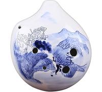 Ocarinas 6-Hole Alto F (AF) Hand-Painted Clay Ocarina, Beginners to Play and Practice Circular Wind Instruments, A Gift for Music Lovers, Storage Box+Lanyard(C)