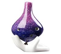 Ocarinas 6-Hole Long-mouthed Ocarina Mid-Tone C-Tone Porcelain Flute Musical Instrument Suitable for Adult Students and Children's Beginners Collects