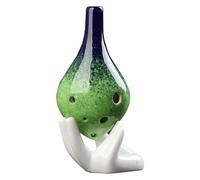 Ocarinas 6-Hole Long-mouthed Ocarina Mid-Tone C-Tone Porcelain Flute Musical Instrument Suitable for Adult Students and Children's Beginners Classic