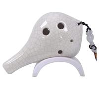Ocarinas 6-Hole Ocarina Ceramic Ac Professional Ocarina Playing Musical Instrument for Beginners Entry Adult Professional Ocarina Collects (Color : Blanc, Size : 11.8 * 6.8cm)
