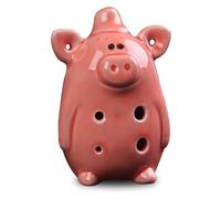 Ocarinas 6-Hole Ocarina Creative Cute Pig Shape Mini Ocarina for Beginners Children's Birthday Christmas School Gift Home Decoration(Red)