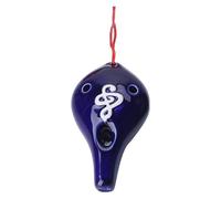 Ocarinas 6 Hole Ocarina Instrument Flute Beginner Ocarina Alto Glaze Ceramic Beautiful Ocarina Easy to Learn (Color : B) Classic(Blue)