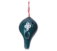 Ocarinas 6 Hole Ocarina Instrument Flute Beginner Ocarina Alto Glaze Ceramic Beautiful Ocarina Easy to Learn (Color : B) Classic(Green)