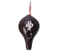 Ocarinas 6 Hole Ocarina Instrument Flute Beginner Ocarina Alto Glaze Ceramic Beautiful Ocarina Easy to Learn (Color : B) Classic(Brown)