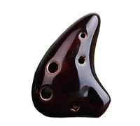 Ocarinas 6-Hole Ocarina Tone D-Tone Professional Music Ocarina National Musical Instrument Suitable for Adult Beginners Classic(Brown)