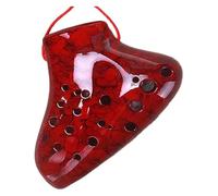 Ocarinas Classic Durable Ocarina Three-Pipe Alto C Ocarina Musical Instrument for Industry Performer Student Adult Beginner Gift Collects(Red)