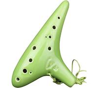 Ocarinas Creative Submarine Type 12-Hole Alto C Ocarina, Beginner Adults Playing Musical Instruments, Smooth Glaze Craft, Cloth Bag + Lanyard + Teaching Materials