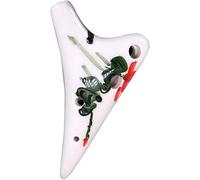 Ocarinas Mini 6-Hole Super High Tone F (SSF) Clay Ocarina, Creative Hand-Painted Flower Pattern Submarine-Shaped Musical Instrument, Gifts for Boys/Girls(B)