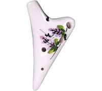 Ocarinas Mini 6-Hole Super High Tone F (SSF) Clay Ocarina, Creative Hand-Painted Flower Pattern Submarine-Shaped Musical Instrument, Gifts for Boys/Girls(C)