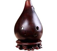 Ocarinas Natural Smoked 6-Hole Bass C Terracotta Ocarina, Creative Retro Water Drop Shape Ethnic Wind Instrument, for Family