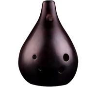 Ocarinas Natural Smoked 6-Hole Single-Tube Terracotta Ocarina for Beginners to Practice, Creative Drop-Shaped Professional Playing Wind Instruments, 6 Tonality to Choose from(SF)