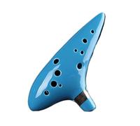 Ocarinas Ocarina 12-Hole Mid-Tone C Ceramic Ocarina Playing Musical Instrument Suitable for Beginners Adult Ocarina Classic(Blue)