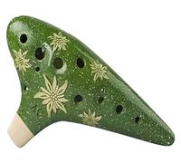Ocarinas Ocarina 12-Hole Mid-Tone C Embossed Ocarina Playing Musical Instrument Suitable for Beginners Professional Teaching Classic(Green)