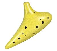 Ocarinas Ocarina 12 Hole Mid-Tone C High-pitched G Ocarina Musical Instrument Professional Woodwind Music Lovers Beginners Classic(Yellow)