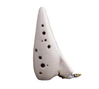Ocarinas Ocarina 12-Hole Mid-Tone C Ocarina Handmade Cracked Folk Musical Instrument Ocarina Playing Musical Instrument Collects(Blanc)
