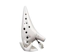Ocarinas Ocarina 12-Hole Ocarina Professional Playing Musical Instrument Enlightenment Beginners to Practice Ethnic Ocarina Collects(Blanc)