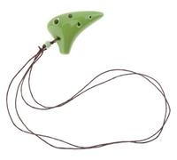 Ocarinas Ocarina Ceramic 6 Holes Mini Ocarina Alto Tone C Ocarina Pottery Flute Instrument Handmade Ocarina Creative Gift Classic(Green)