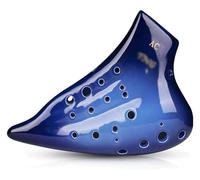 Ocarinas Ocarina Double-Pipe Three-Pipe Mid-Tone C Ocarina Suitable for Beginners Entry-Level Adult Student Ocarina Musical Instrument Classic (Color : Blue, Size : 17.7 * 12 * 5cm)
