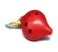 Ocarinas Ocarina Plastic 6 Hole Ocarina of Time Mini Handmade Flute Soprano C Musical Instruments Ocarina Gifts (Color : E) Classic(Red)