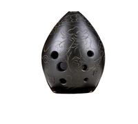 Ocarinas Ocarina Vintage Black Clay 8 Holes Hand-Carved Instrument Ceramic Ocarina Instrument for Children Beginner Ocarina (Color : B) Classic