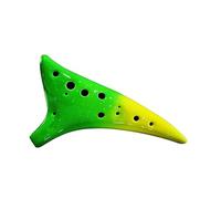 Ocarinas Ocarinas 12 Holes Professional Ac Twelve Hole Blue and White Porcelain for Beginners Self-Study Performance Ocarina Instrument Collects (Color : Yellow, Size : 17 * 11cm)