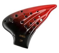 Ocarinas Three-Pipe Ocarina Alto C Key Professional Performance Grade Ocarina National Instrument for Music Lovers Folk(Red)