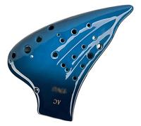 Ocarinas Three-Pipe Ocarina Alto C Key Professional Performance Grade Ocarina National Instrument for Music Lovers Classic(Blue)