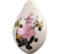 Ocarinas Vintage Painted Flowers 6-Hole SC Ceramic Ocarina, Creative Drop-Shaped Beginner's Round Flute to Play A Musical Instrument, Exquisite Ornaments
