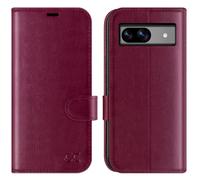 OCASE for Google Pixel 8A Case, Premium PU Leather Wallet, Burgundy